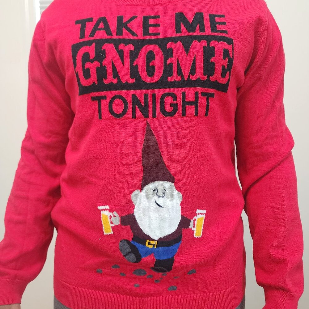 "Take Me Gnome Tonight" Christmas Sweater 🎅🍻